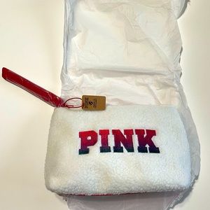 NWT Pink cosmetics bag wristlet